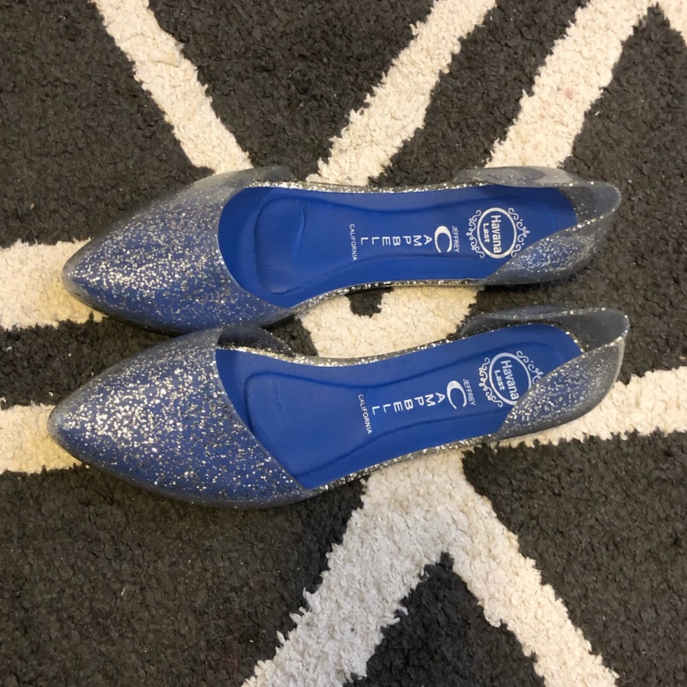 Jeffrey Campbell Jelly love glitter flats